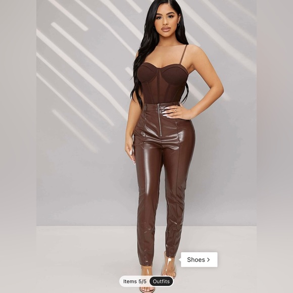 Seam Front Sheer Mesh Insert Cami Bodysuit size XL/12 - Picture 3 of 3